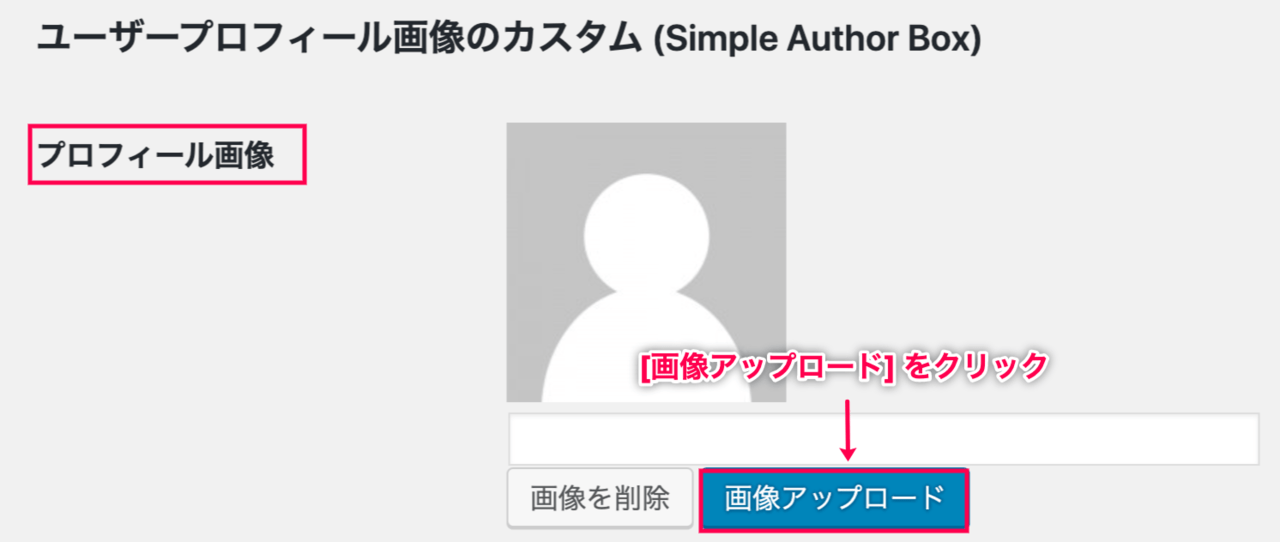 Simple Author Box_12プロフィール画像のボタン