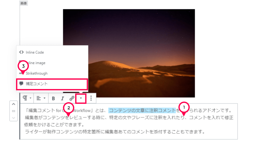 編集コメント for Oasis Workflow 使い方（1 編集コメントを入れる）